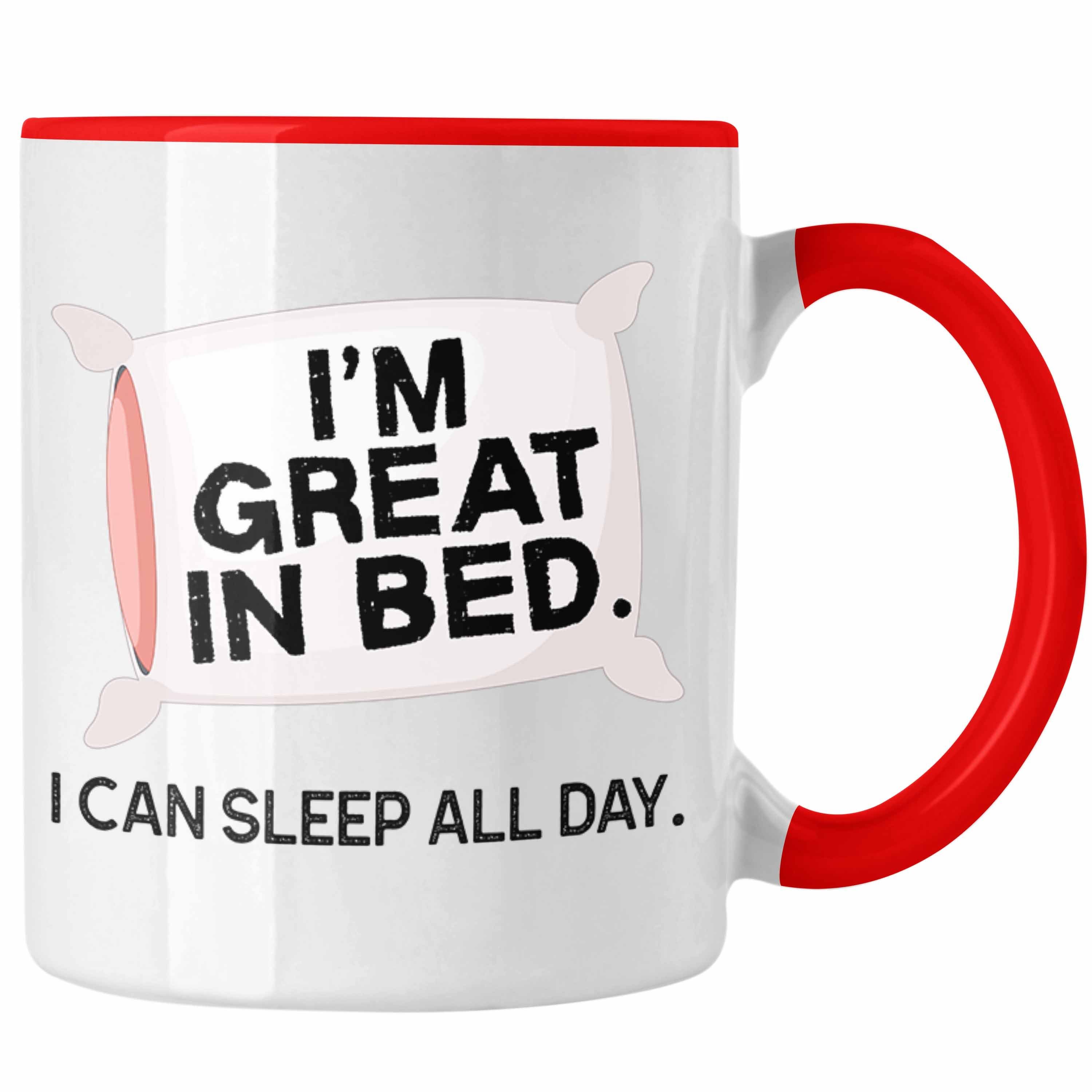 Trendation Tasse Trendation Im Great In Bed Tasse Geschenk für Spruch