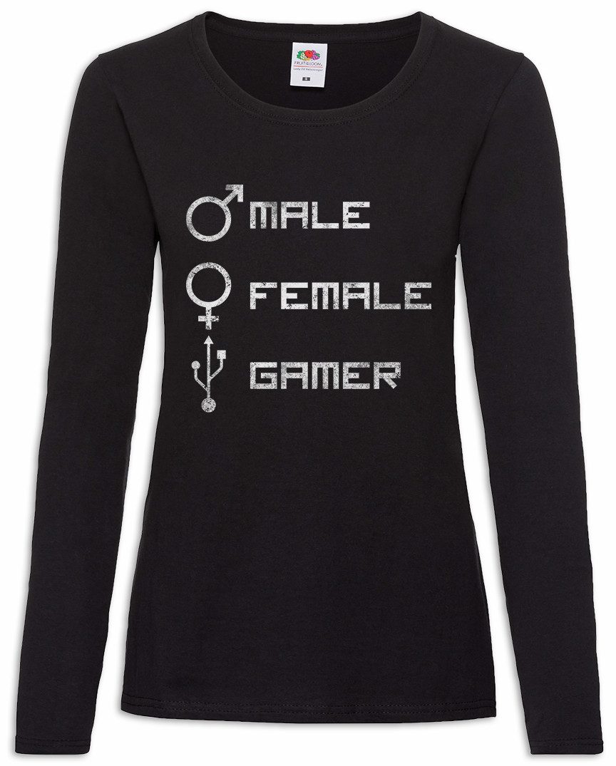 Urban Backwoods Langarmshirt Male Female Gamer Damen Langarmshirt Lvl. Lvl Gamer Games Gaming Video (1-tlg) PC RPG Roleplay MMORPG