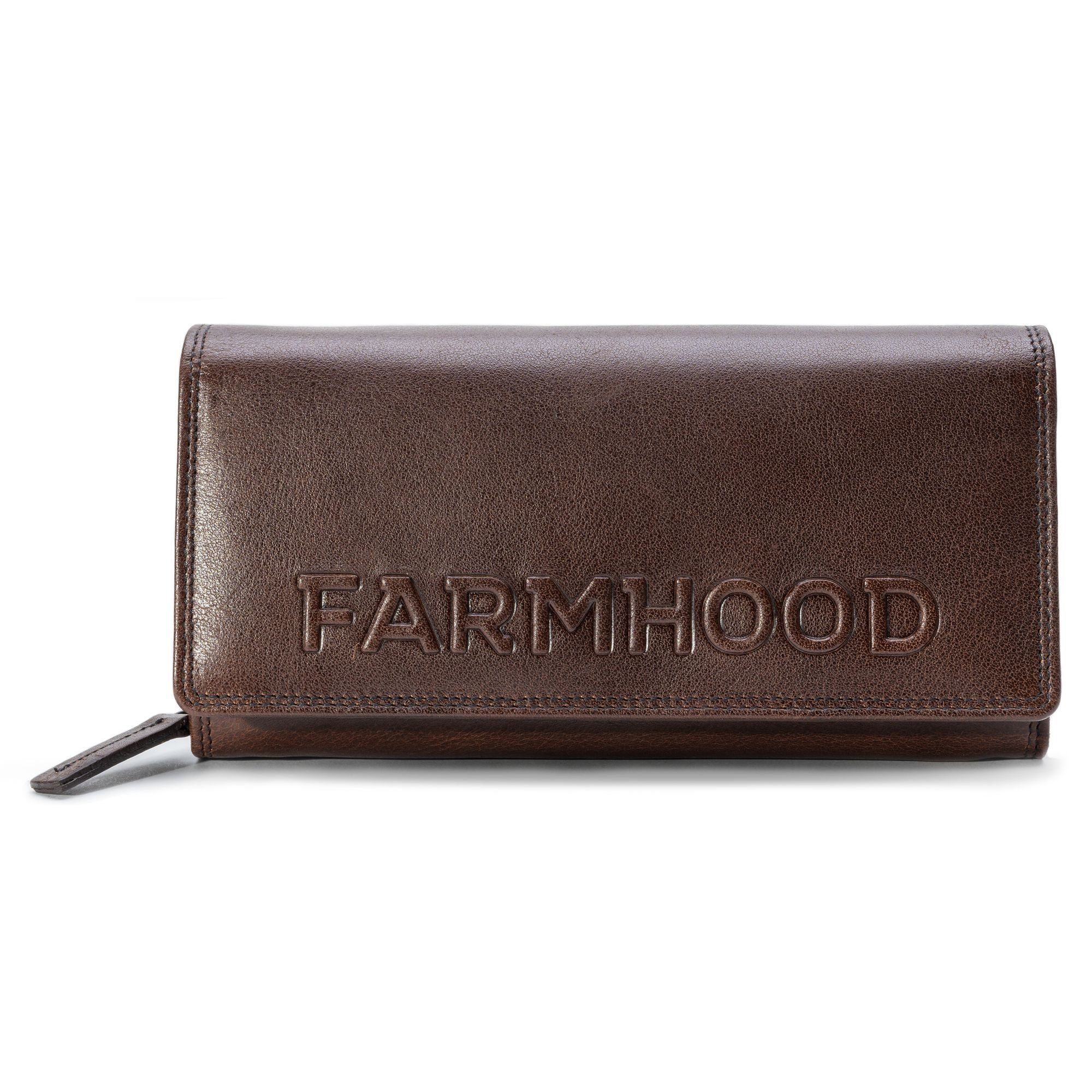 Farmhood Geldbörse Memphis, Leder dark brown