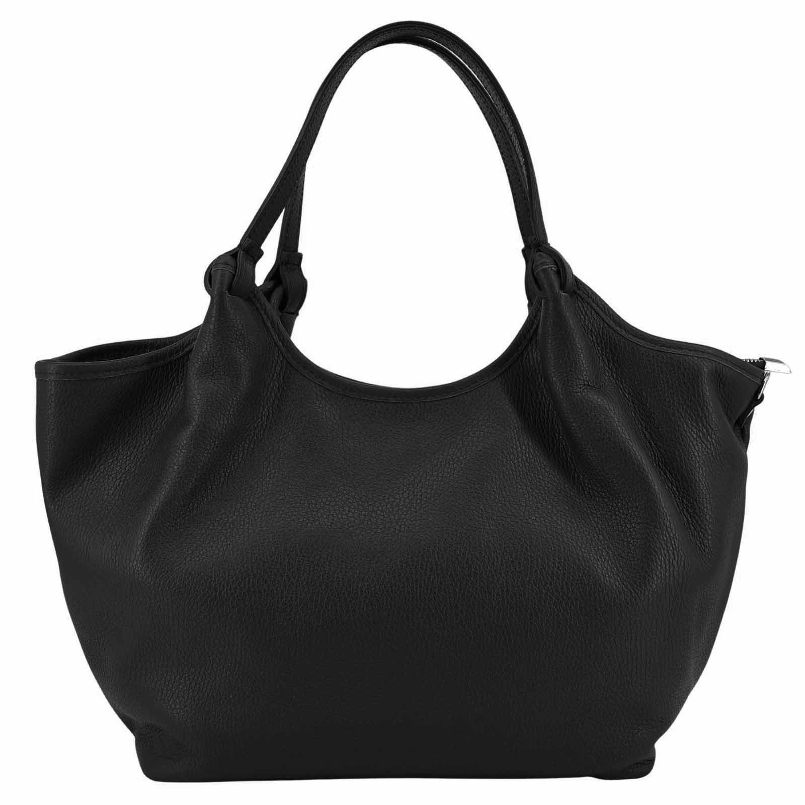 ITALYSHOP24 Shopper Made in Italy Damen Leder Tasche Tote Bag Business Handtasche Freizeit, Schultertasche Crossbody Beuteltasche Henkeltasche Ledertasche DIN-A4