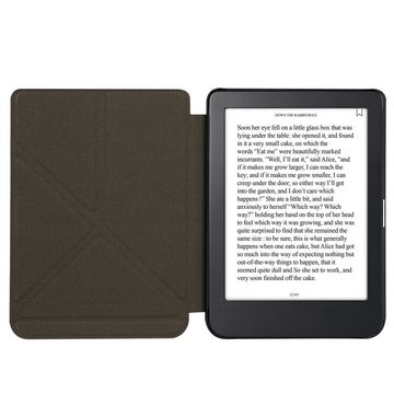 kwmobile E-Reader-Hülle Hülle für Kobo Clara 2E / Tolino Shine 4, Kunstleder eReader Schutzhülle - Flip Cover Case