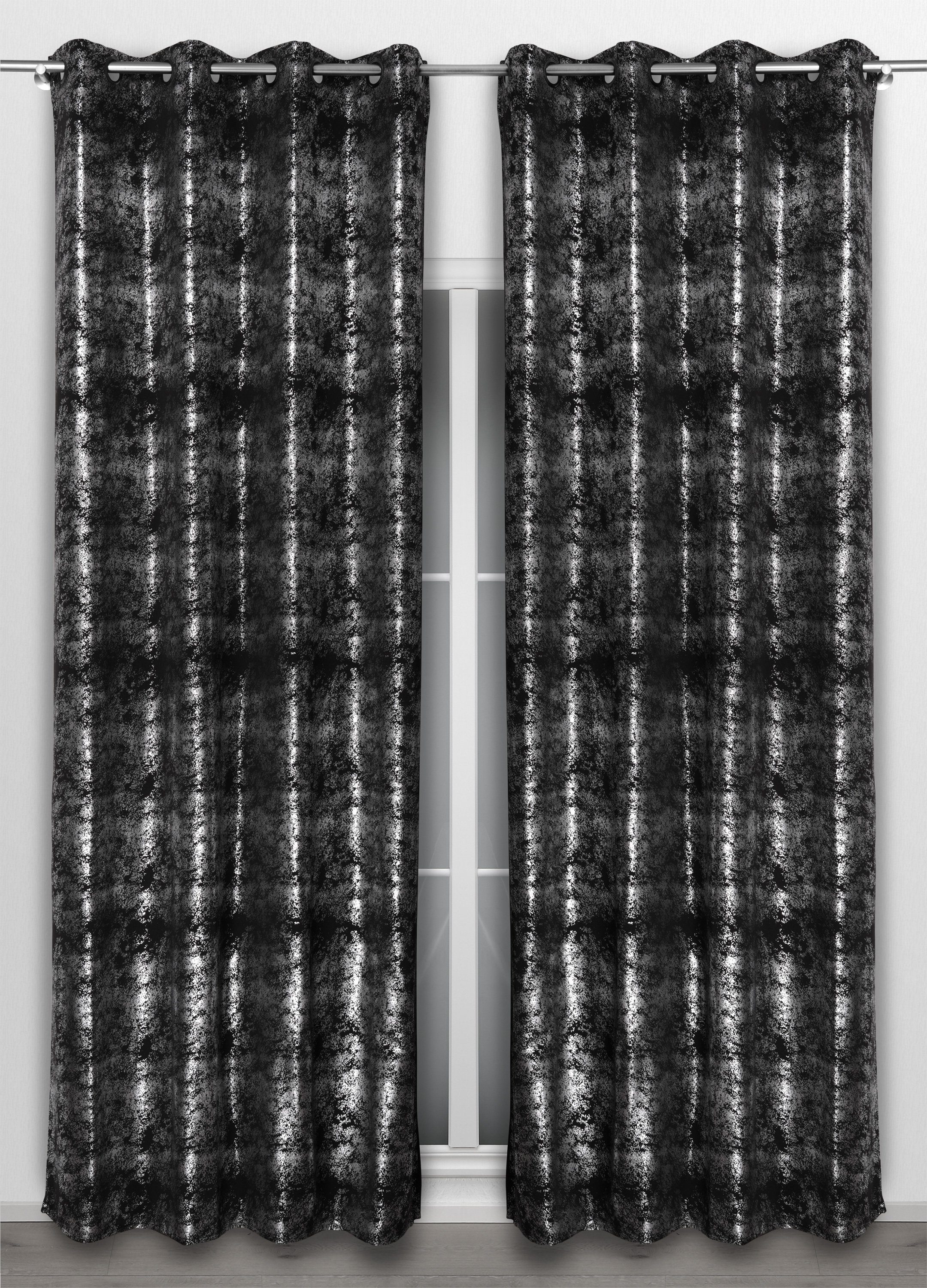 Vorhang Vorhang mit Ösen 140x260 cm blickdicht verdunkelung Gardine, Stardust, Beautex, Ösen (1 St), blickdicht