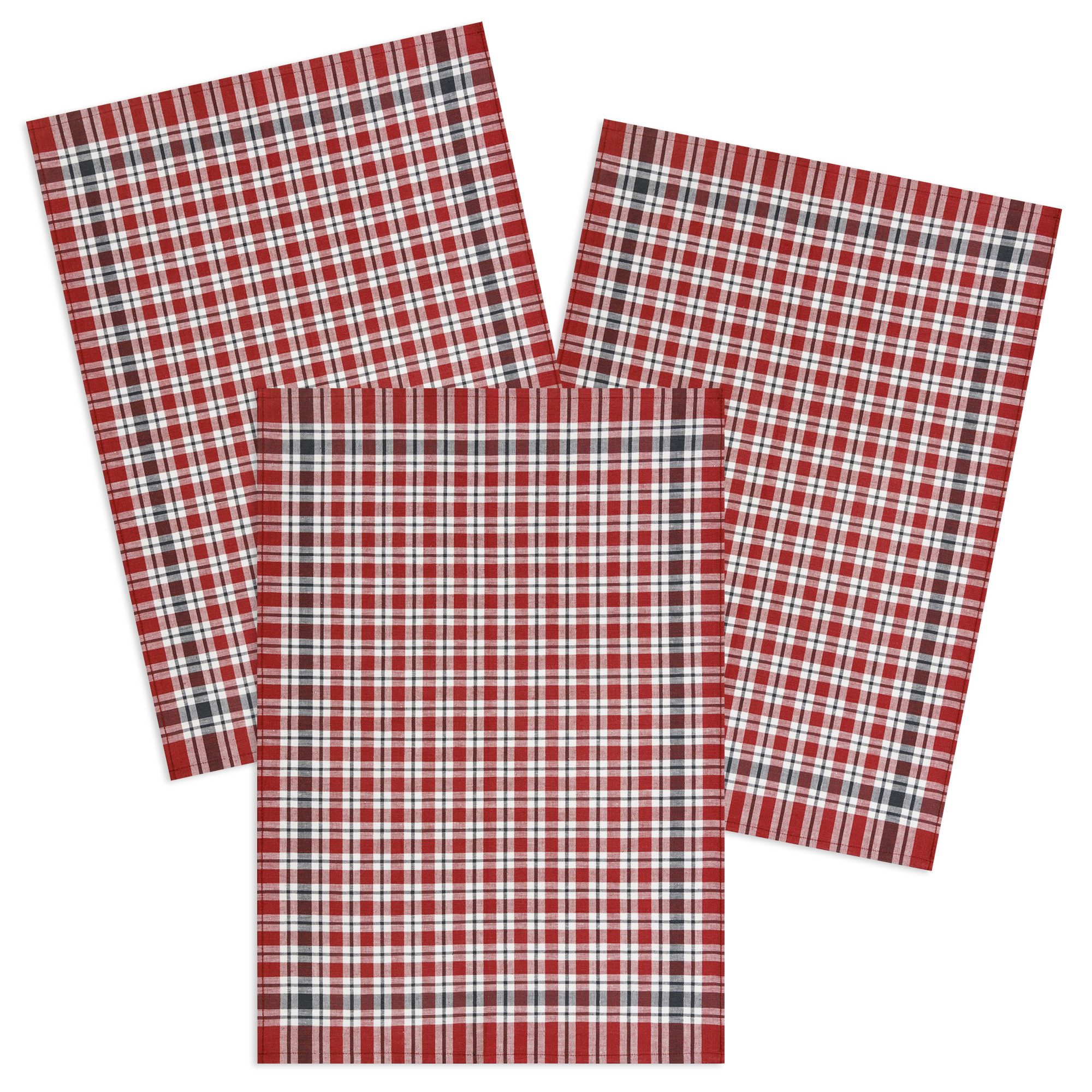Kracht Geschirrtuch Wäschekaro, (Set, 3-tlg., 3-teilig), günstig online kaufen