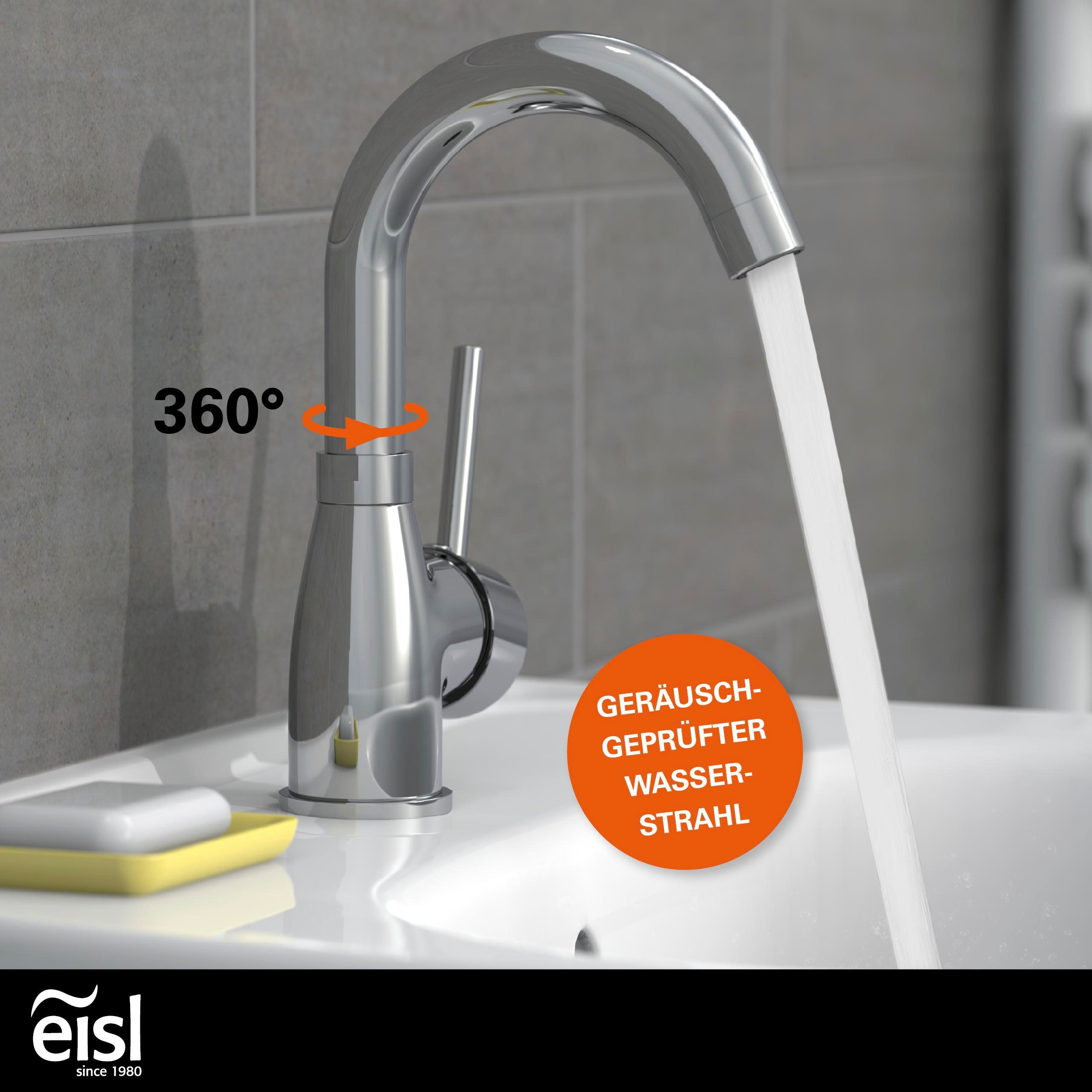 Eisl Waschtischarmatur Futura Wasserhahn mit Energiesparfunktion Cold Start, Mischbatterie