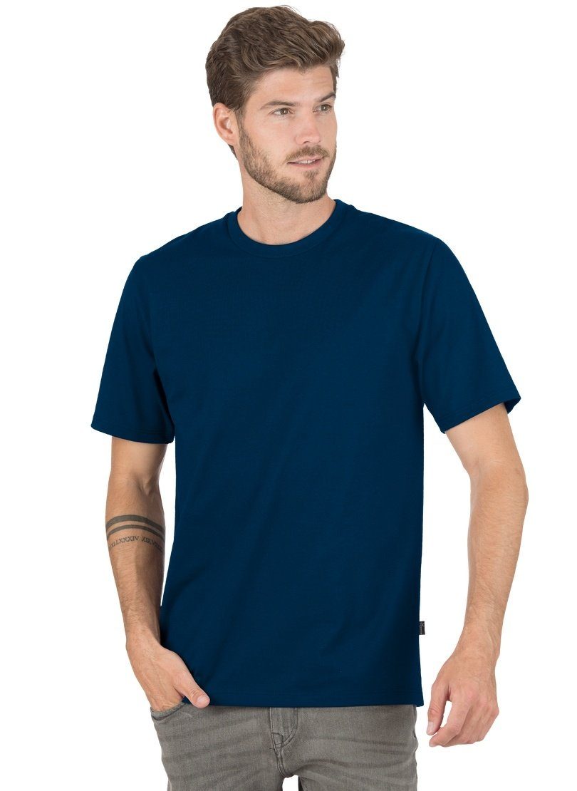 Trigema T-Shirt TRIGEMA T-Shirt aus 100% Baumwolle night-blue