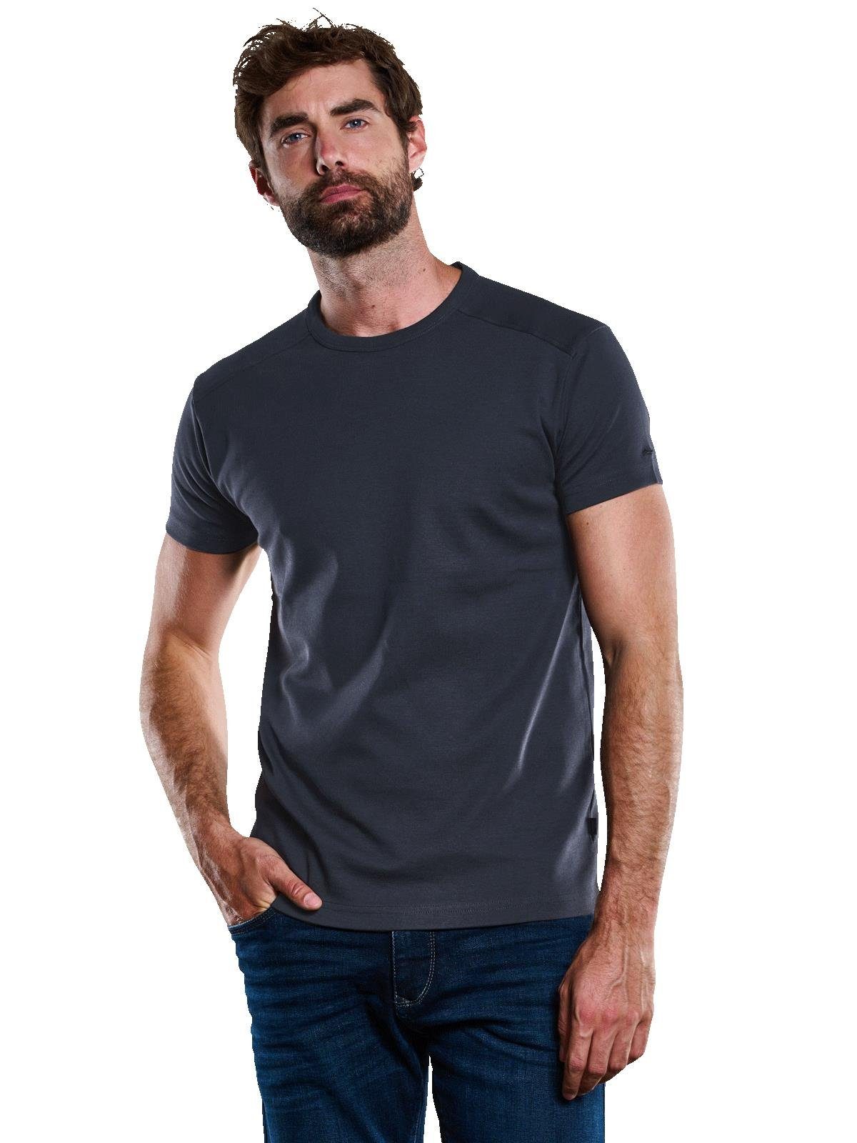 Engbers T-Shirt Herren Basic-Shirt "My Favorite" organic, Saphirblau günstig online kaufen