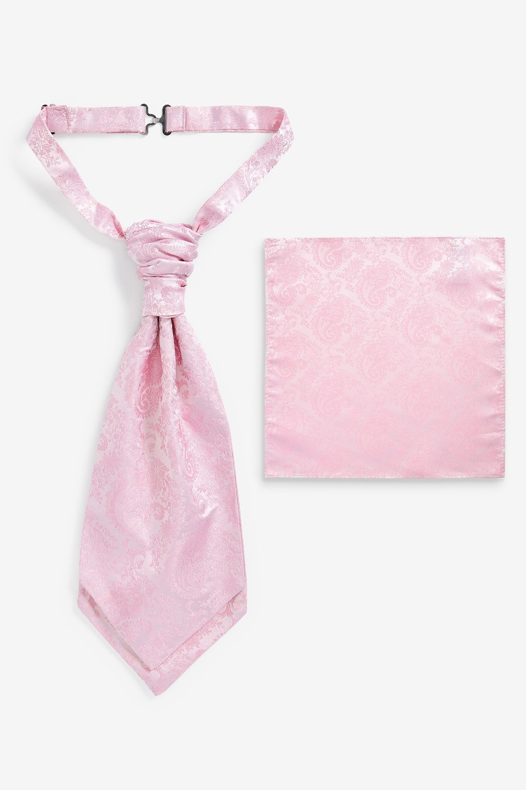 (2-St) Krawattenschal Krawatte und quadratisches Next Einstecktuch