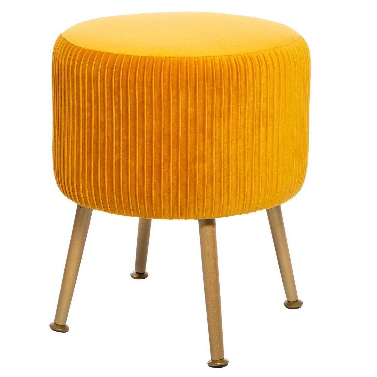Atmosphera Créateur d'intérieur Sitzhocker Sitzhocker SOLARO mit Beinen, senfgelb (1 Stk., Sitzhocker), funktional
