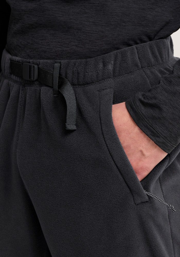Jack Wolfskin Fleecehose SOLACE PANTS M Outdoorhose, hoher Tragekomfort, integrierter Gürtel – Bild 4 von 5
