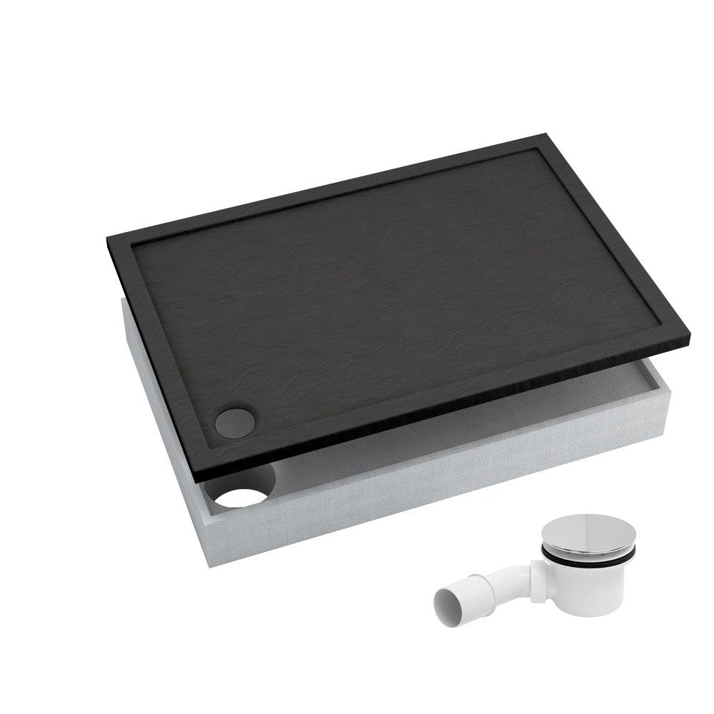Aquabad® Duschwanne BASIC Black Stone, Rechteck, günstig online kaufen