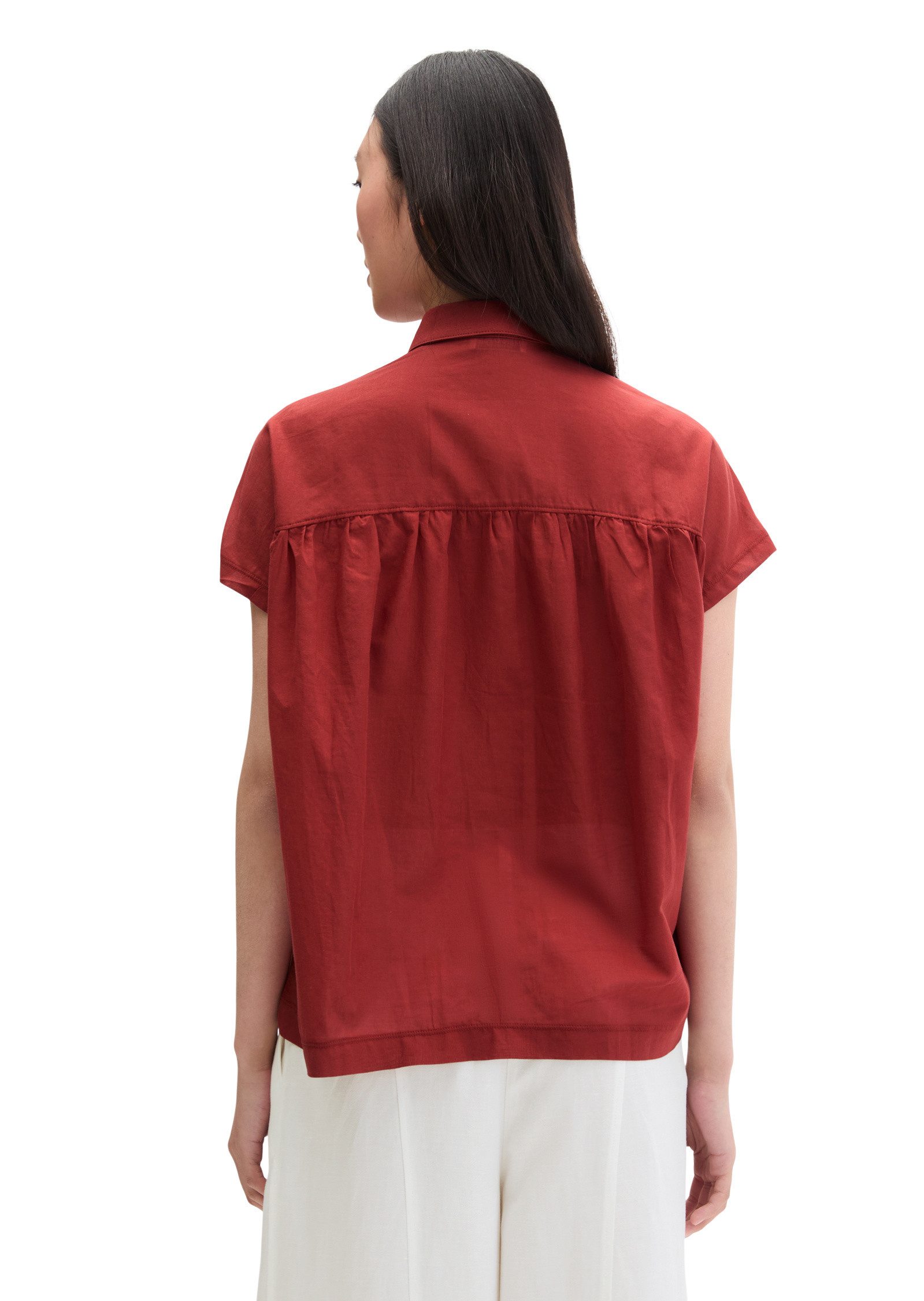 Marc O'Polo Kurzarmshirt aus Material-Mix