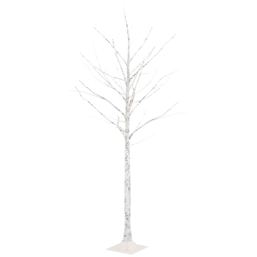 vidaXL Künstlicher Weihnachtsbaum LEDs Warmweiß LED-Birke 180 cm 96