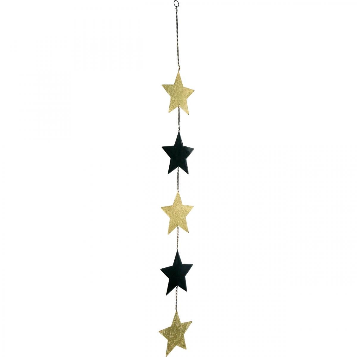 Christbaumschmuck Eleganter Weihnachtsdeko Stern-Anhänger in Gold und Schwarz