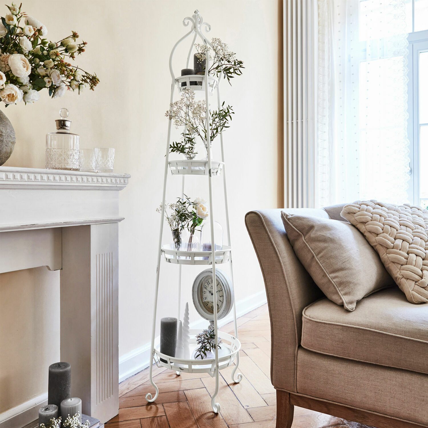 Mirabeau Etagere Etagere Ipas antikweiß, Eisen