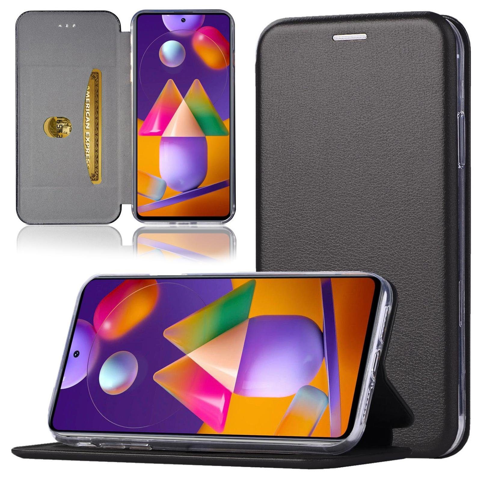 Numerva Handyhülle Handy Tasche Book Case für Samsung Galaxy M31, Klapphülle Flip Cover Hardcover Schutz Hülle Etui