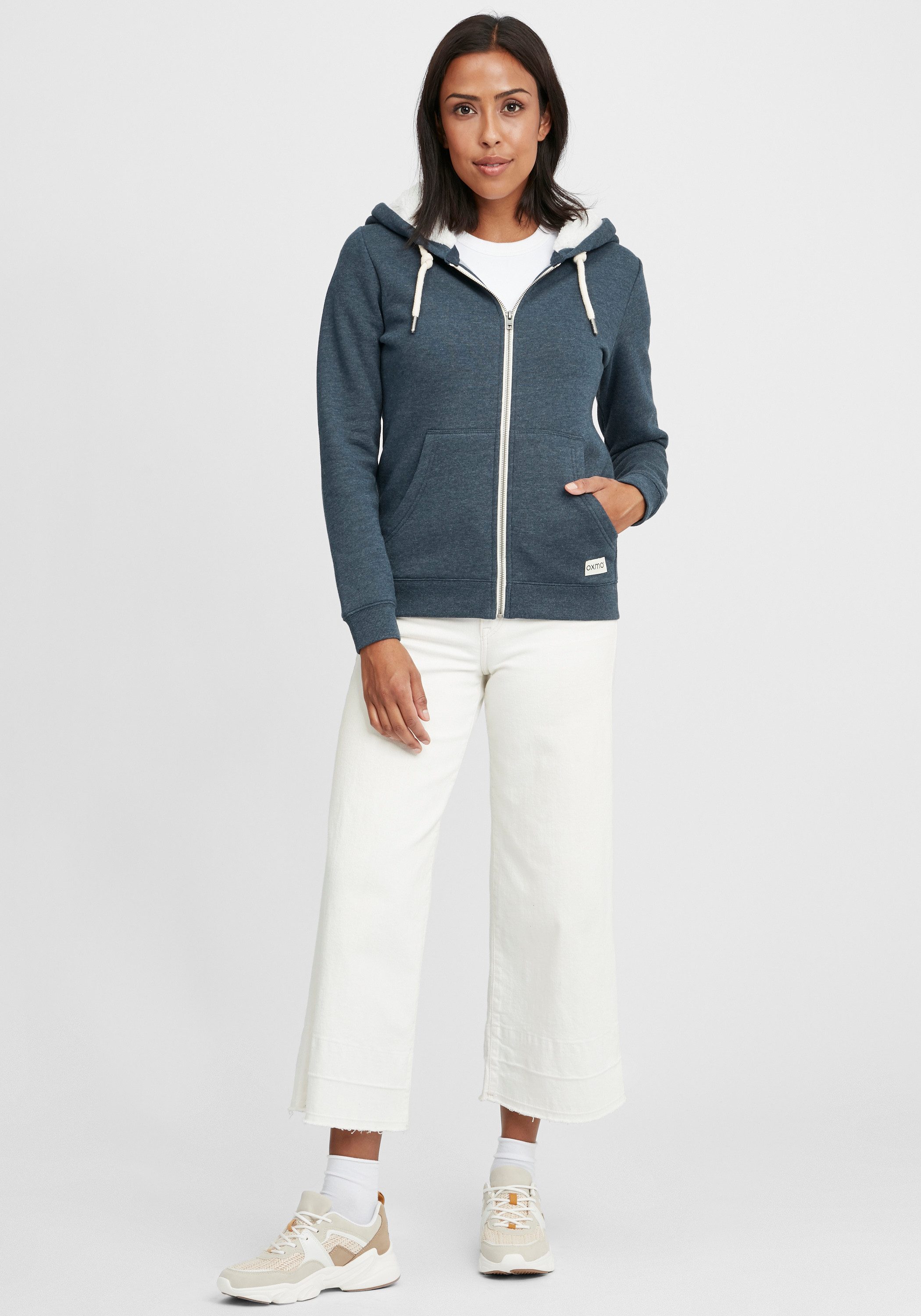 OXMO Kapuzensweatjacke OXBinja Hoodie Sweatjacke mit Teddy-Kapuze günstig online kaufen