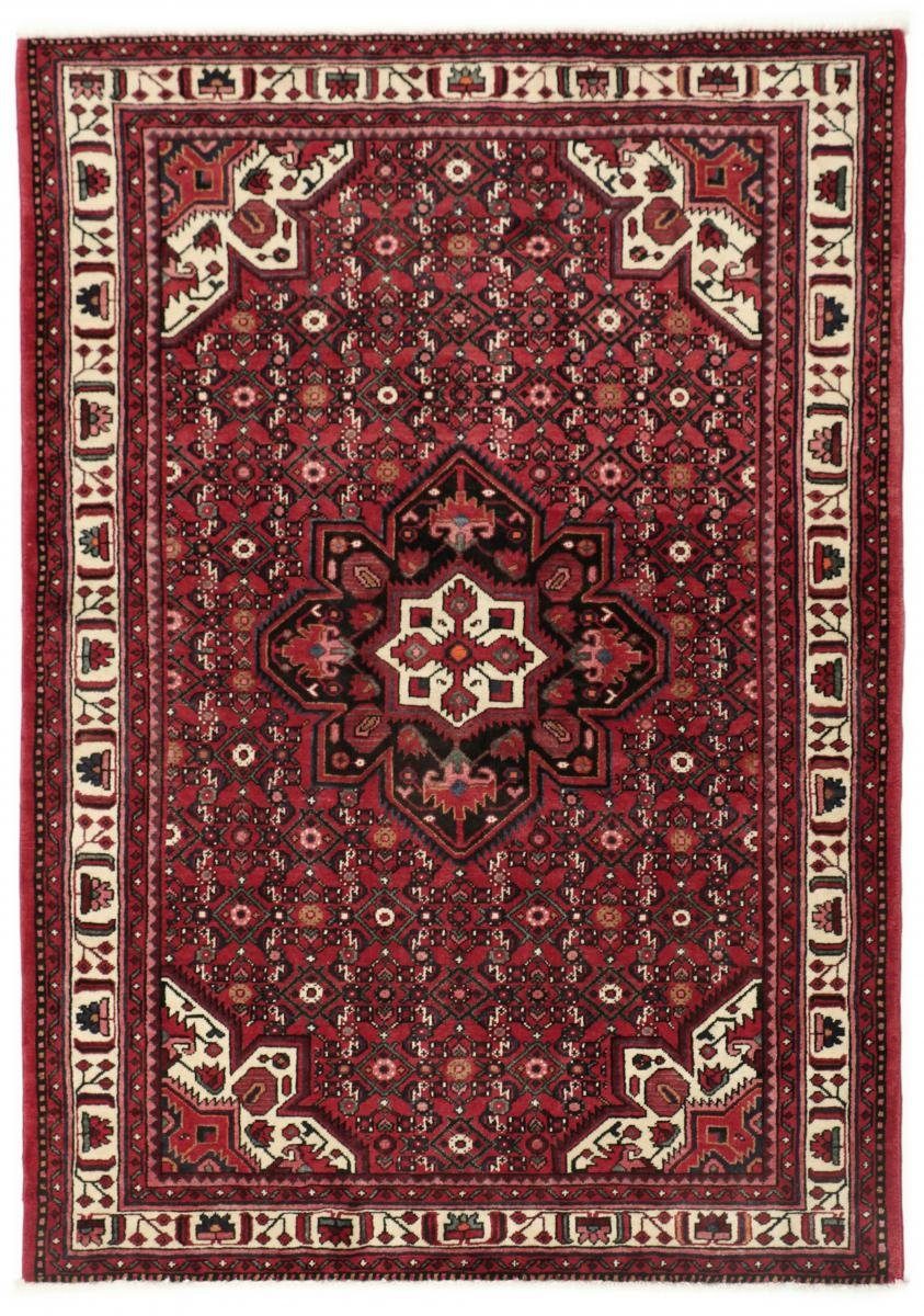 Orientteppich Hosseinabad 154x221 Handgeknüpfter Orientteppich / Perserteppich, Nain Trading, rechteckig, Höhe: 12 mm | Kurzflor-Teppiche