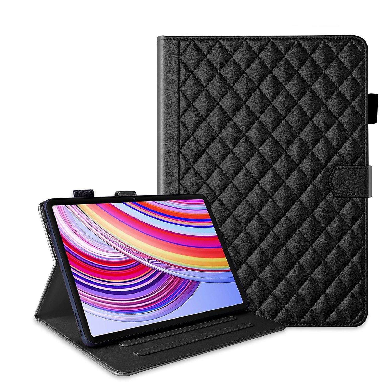 Wigento Tablet-Hülle Für Xiaomi Redmi Pad Pro 12.1 Design Kunstleder Hülle Standfunktion, Kunstlederhülle mit Rhombus-Textur und Standfunktion