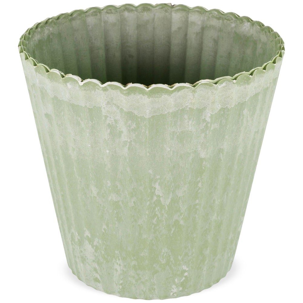 matches21 HOME & HOBBY Blumentopf Übertopf Pflanzgefäß Kunststoff grün Ø 13 günstig online kaufen