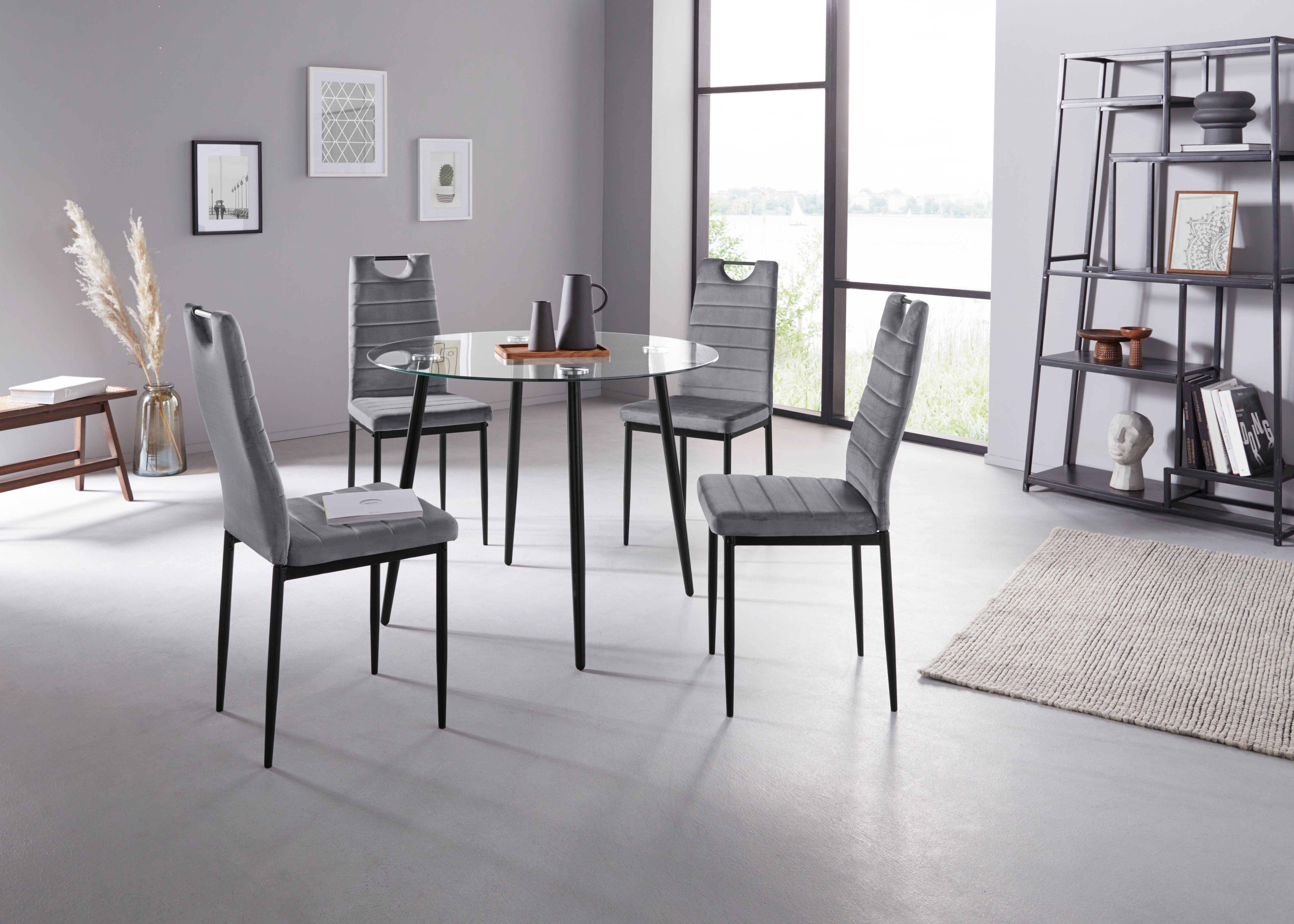 INOSIGN Essgruppe, (Set, 5-tlg), runder Glastisch, günstig online kaufen