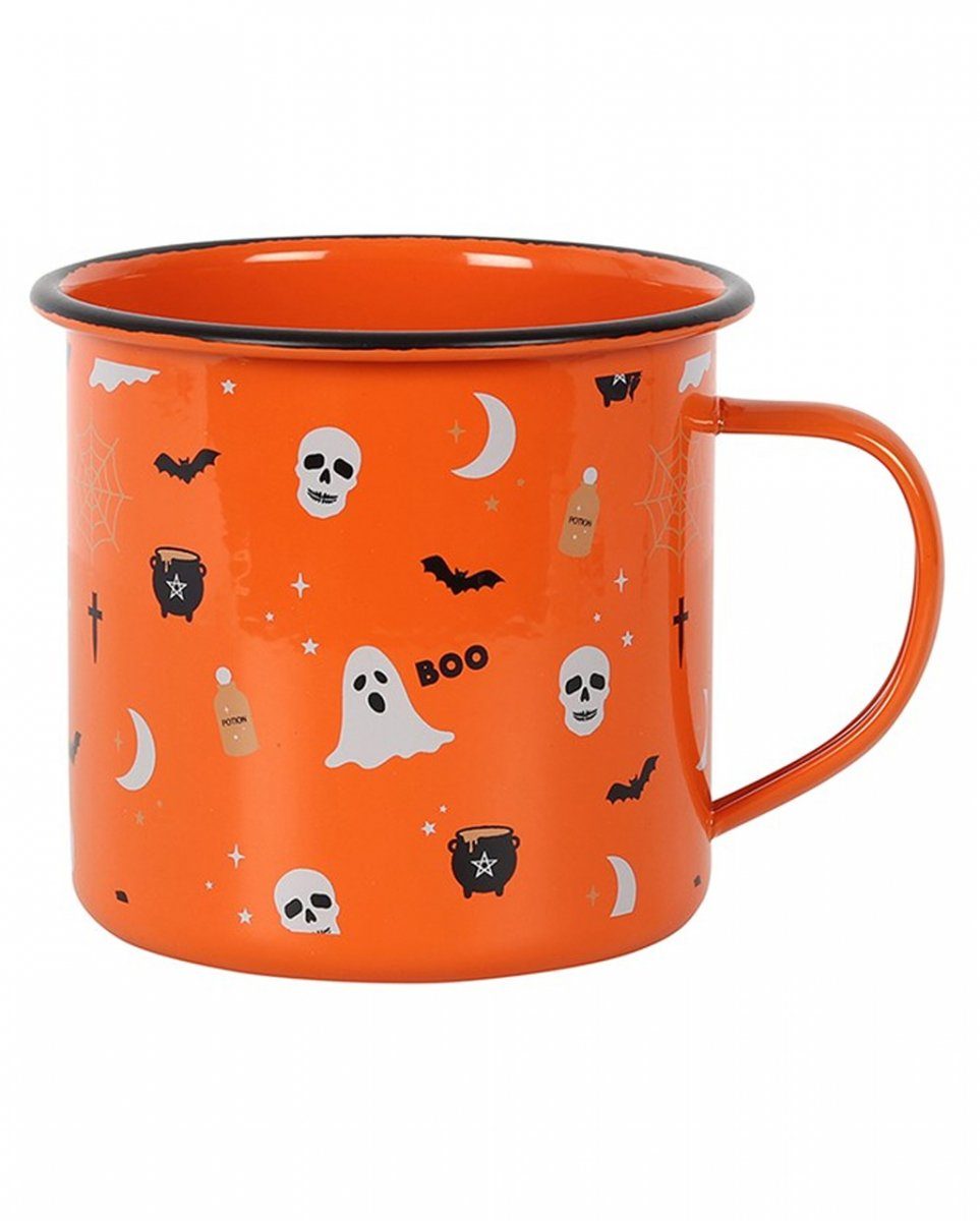 Horror-Shop Tasse Spooky Halloween Tasse im Emaile Style, Keramik