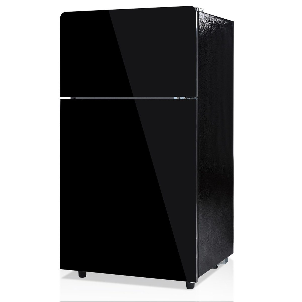 autolock Kühlschrank BCD-100, LED-Beleuchtung R600-Kältemittel Schwarze Glastür für Küche