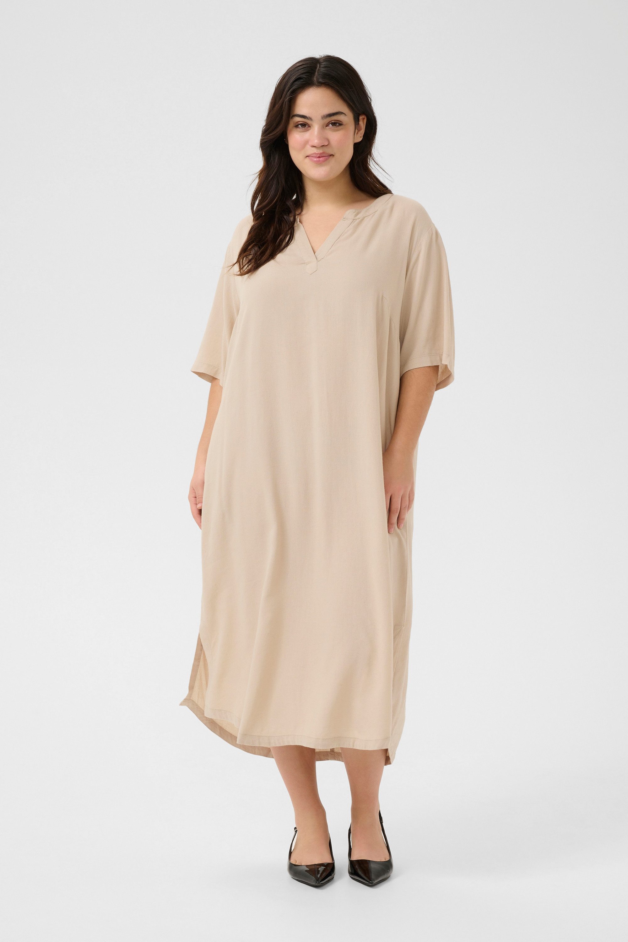 KAFFE Curve Blusenkleid Kleid KCmille Große Größen