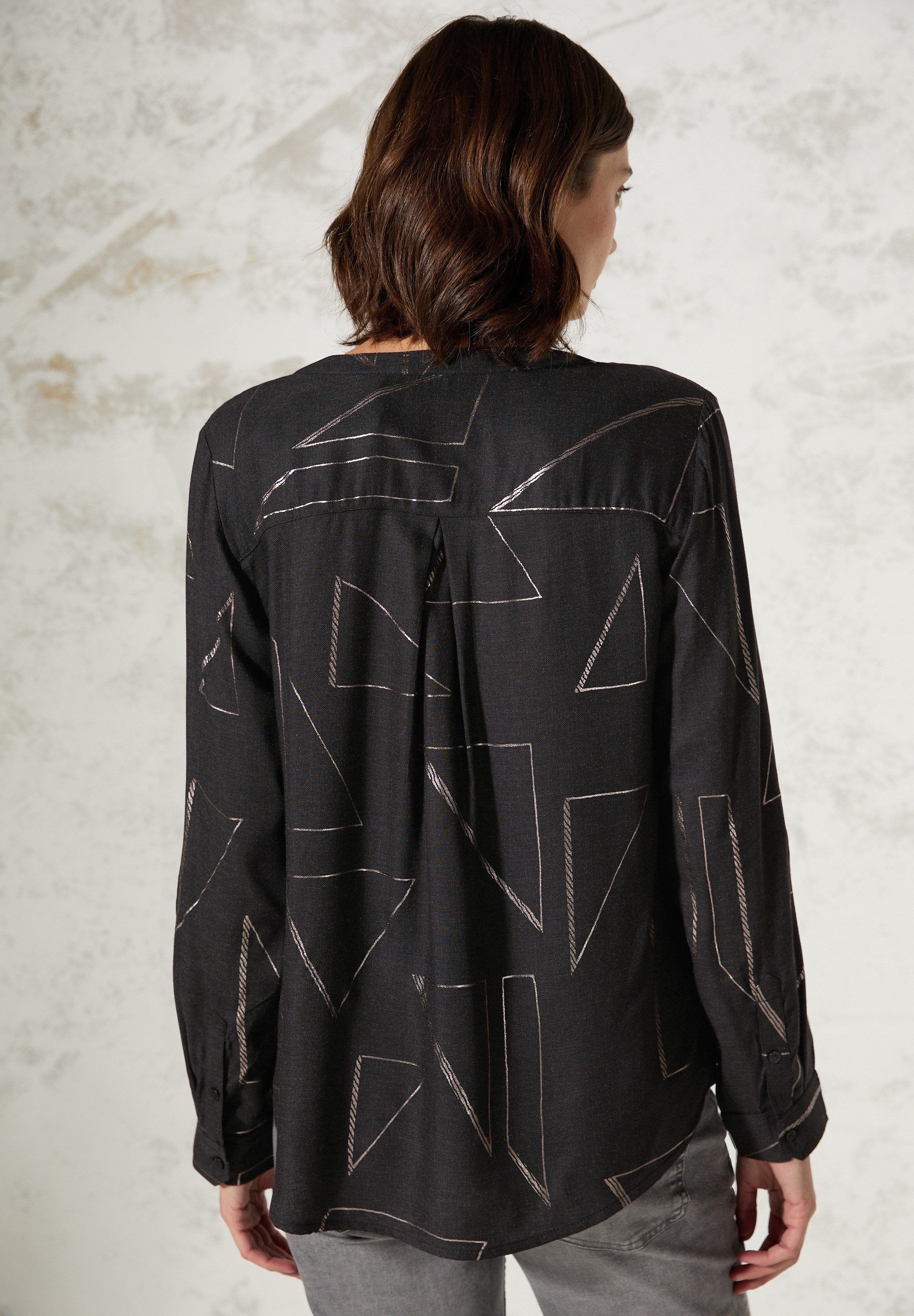 CECIL Langarmbluse mit Folienprint günstig online kaufen