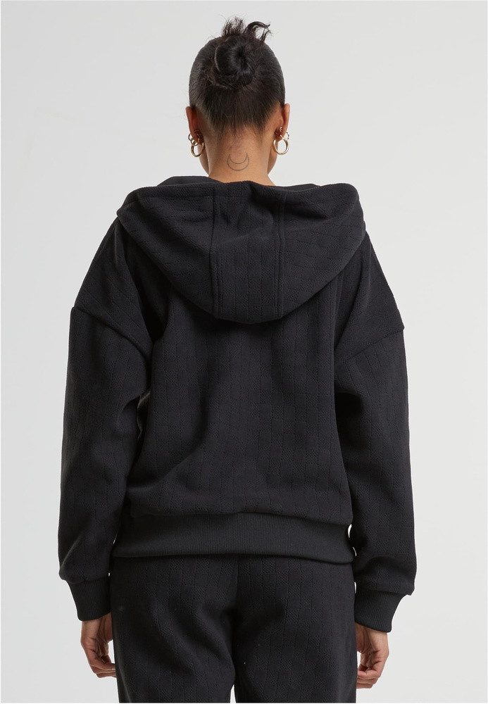 URBAN CLASSICS Hoodie Ladies Jacquard Velvet Oversized Zip Hoody günstig online kaufen