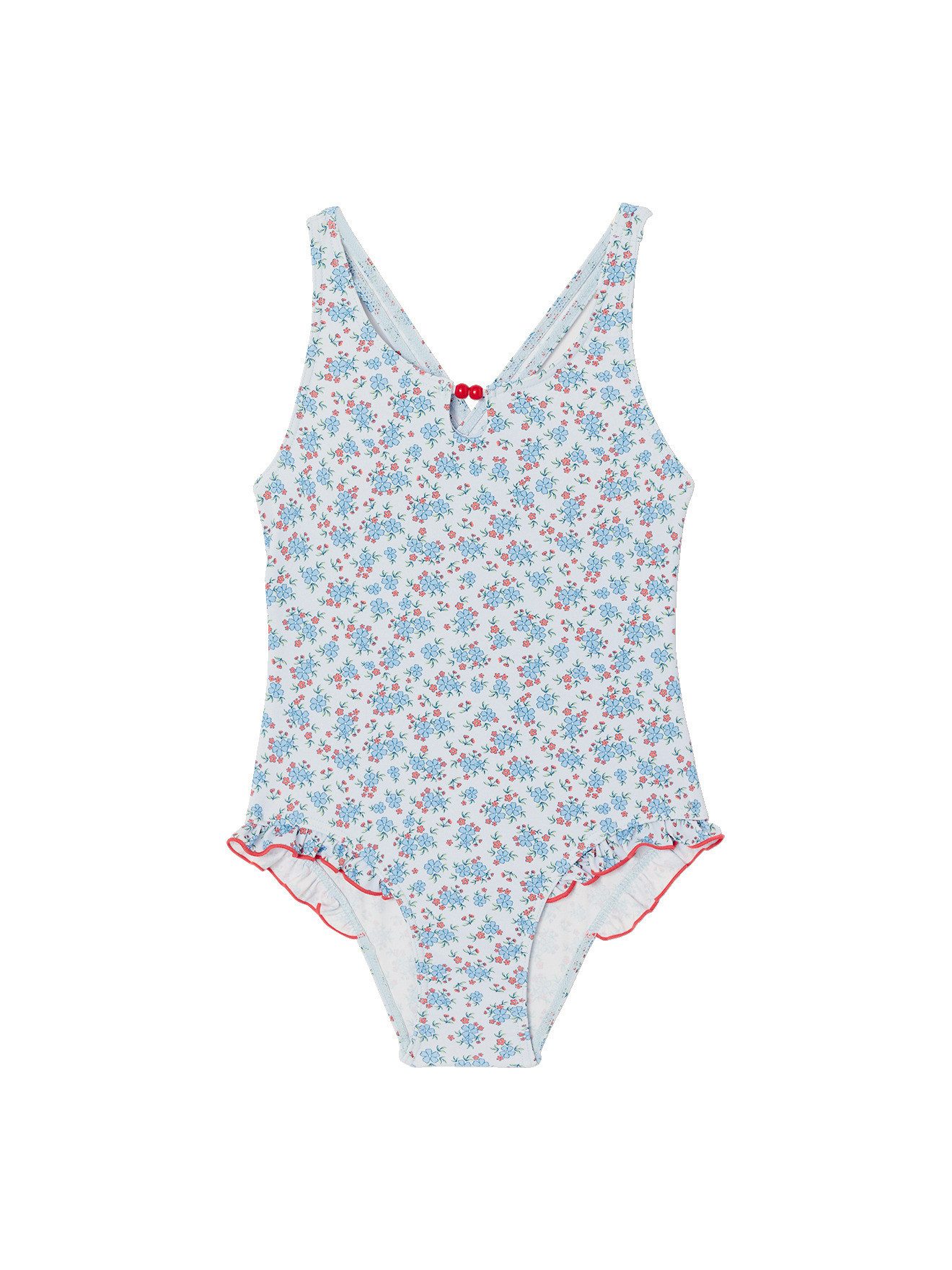 vertbaudet Badeanzug Badeanzug Retro-Look mit Blumen Mädchen