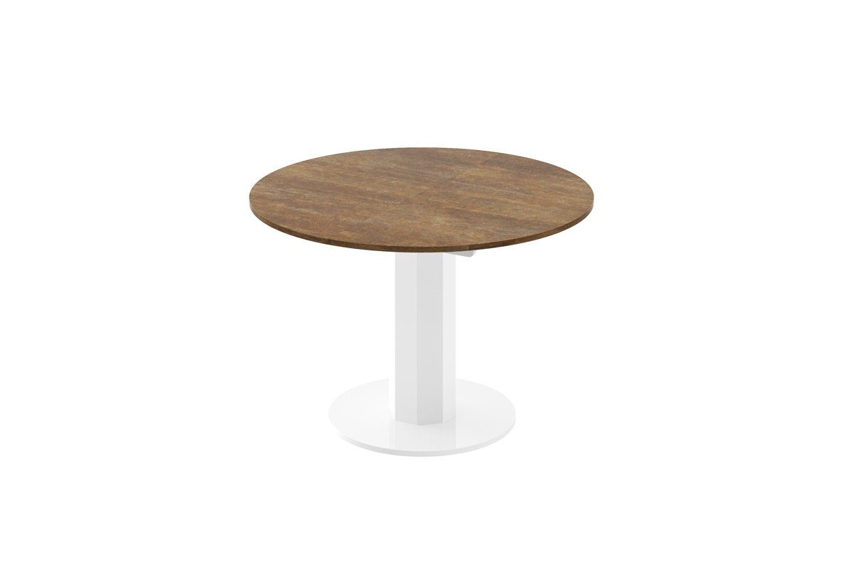 Hochglanz rund matt HES-111 Rostoptik Tisch designimpex Design oval Weiß - Esstisch Esstisch Hochglanz 100-148cm ausziehbar