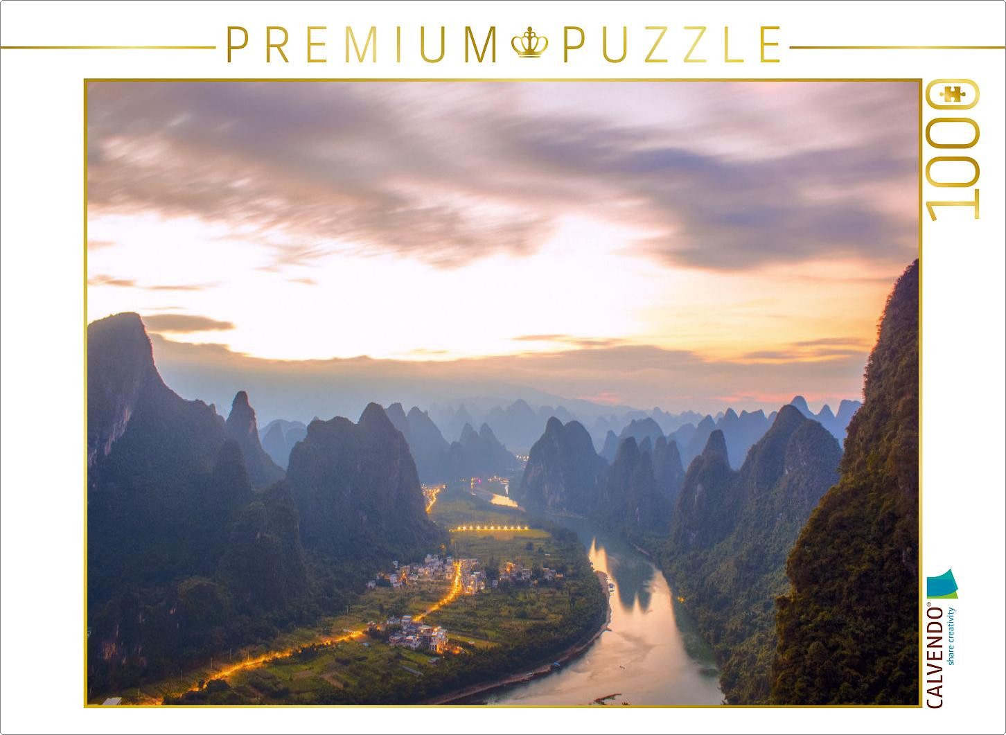CALVENDO Puzzle CALVENDO Puzzle Der neue Tag auf Xianggong, 1000 Teile Lege-Größe 64x, 1000 Puzzleteile