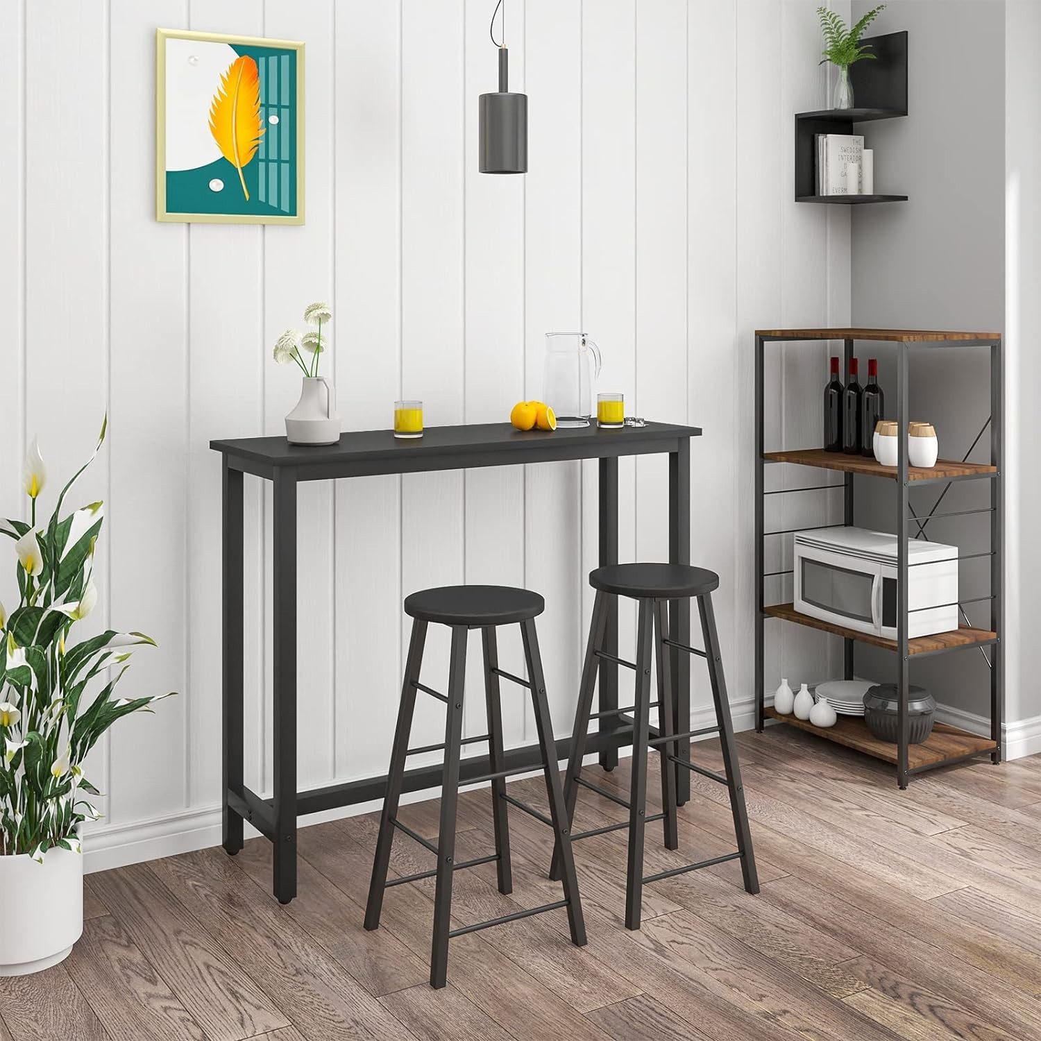 Woltu Bartisch (1-St), Metallgestell, Tischplatte aus MDF, 120x40x100cm günstig online kaufen