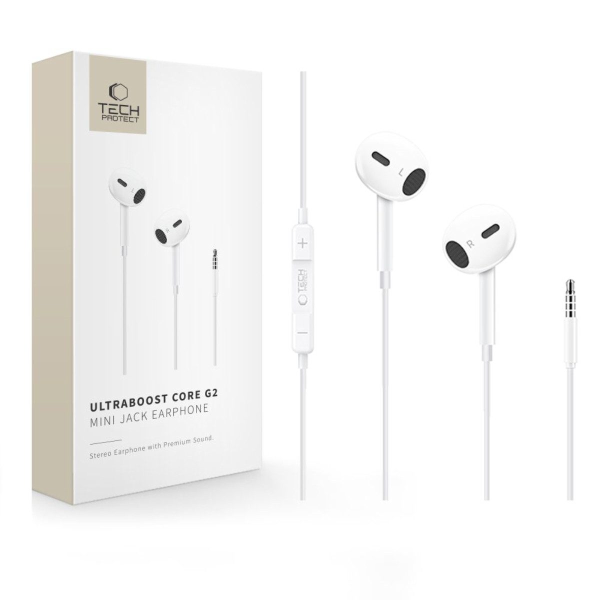 TECH PROTECT G2 In-Ear-Kopfhörer (Leichte In-Ear Kopfhörer mit 3,5 mm Anschluss und Mikrofon) – Bild 5 von 5