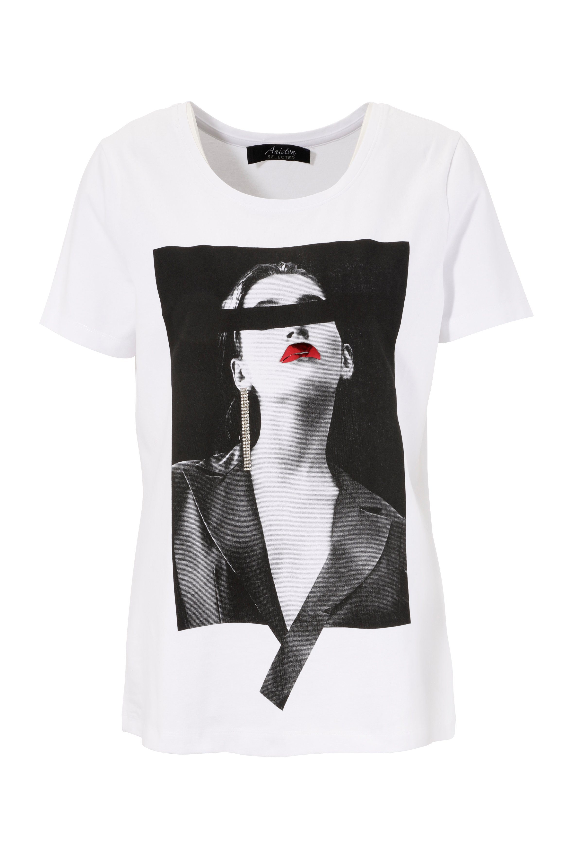 SELECTED T-Shirt Strasssteinen Aniston mit verziert