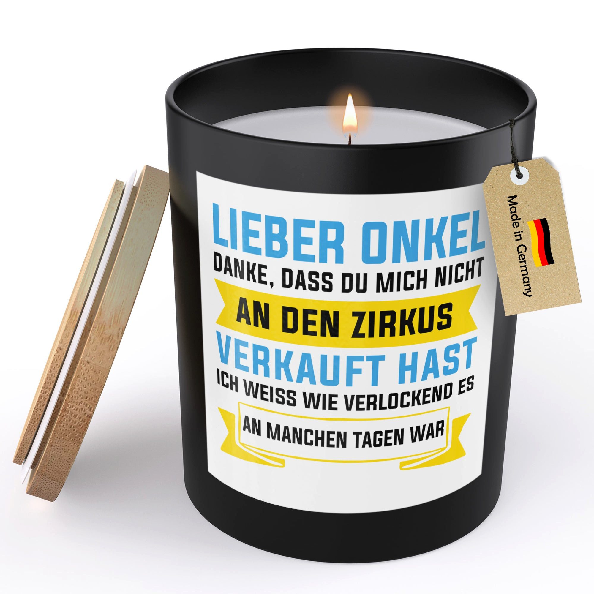 Duftkerze Deko Bester Onkel Geschenk Geburtstag Weihnachten Mann v. Nichte Neffe