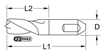 KS Tools Schweißpunktbohrer, (10 Stück), HSSE-TiN, Ø 8 mm, 10er Pack
