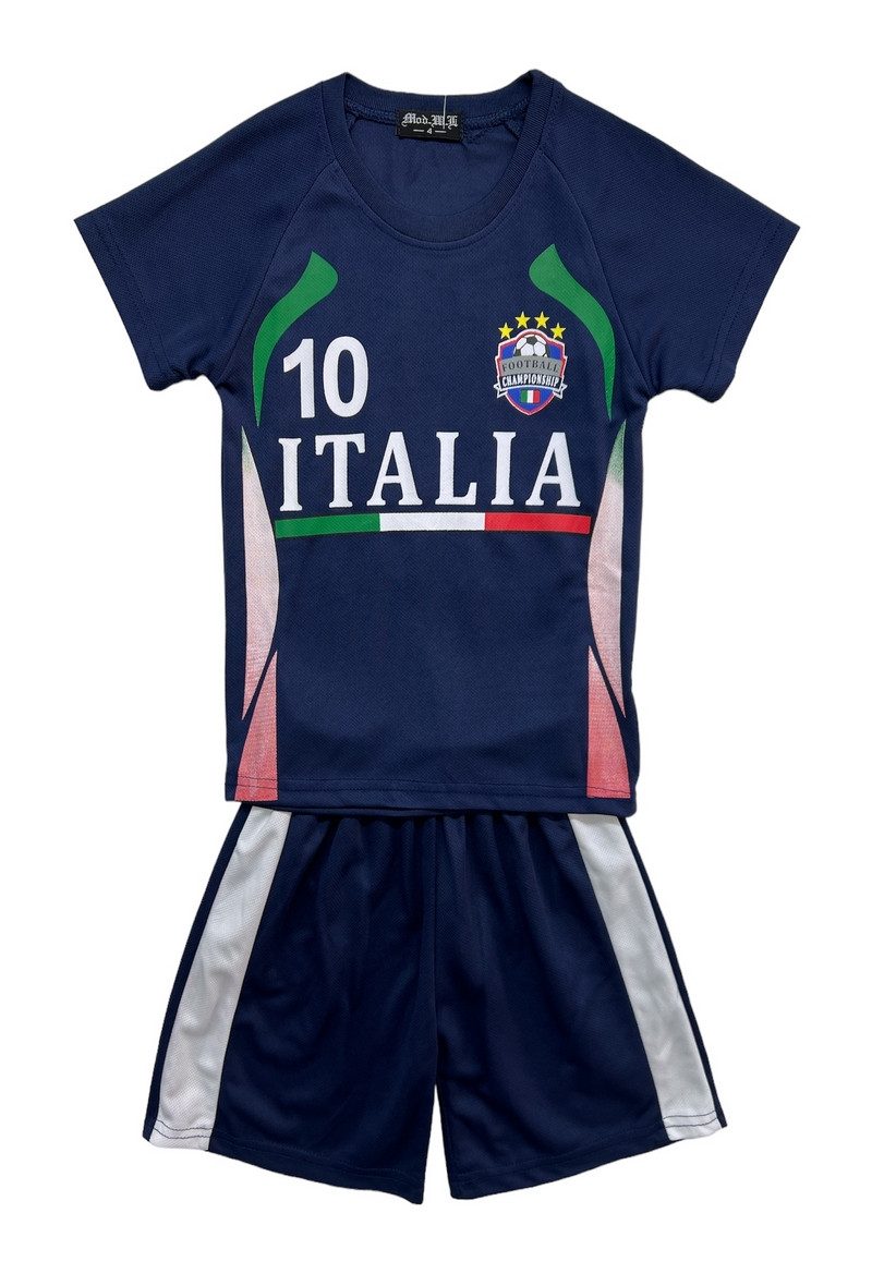 Fashion Boy Fußballtrikot Fußball Fan Set Italia, Italien, Trikot + Shorts, JS75 (Set, T-Shirt+Shorts)