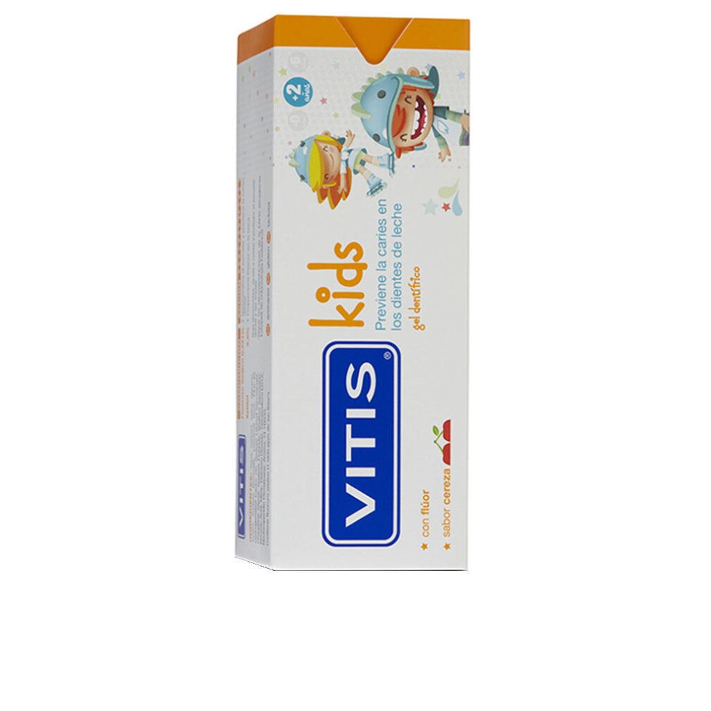 Vitis Zahnpasta KIDS Zahnpasta-Gel mit Fluorid #Kirsche 50 ml