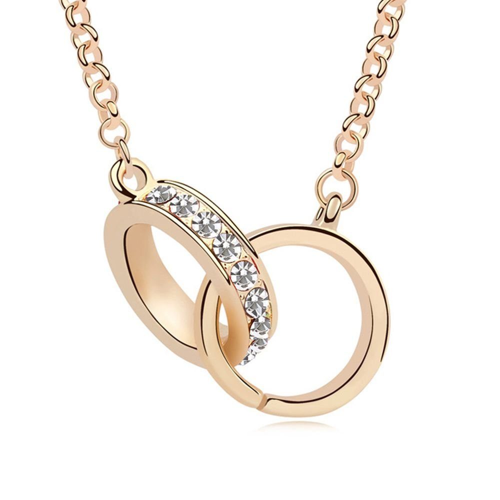 BUNGSA Ketten-Set Kette Rings Silber aus Messing Damen (1-tlg), Halskette Necklace