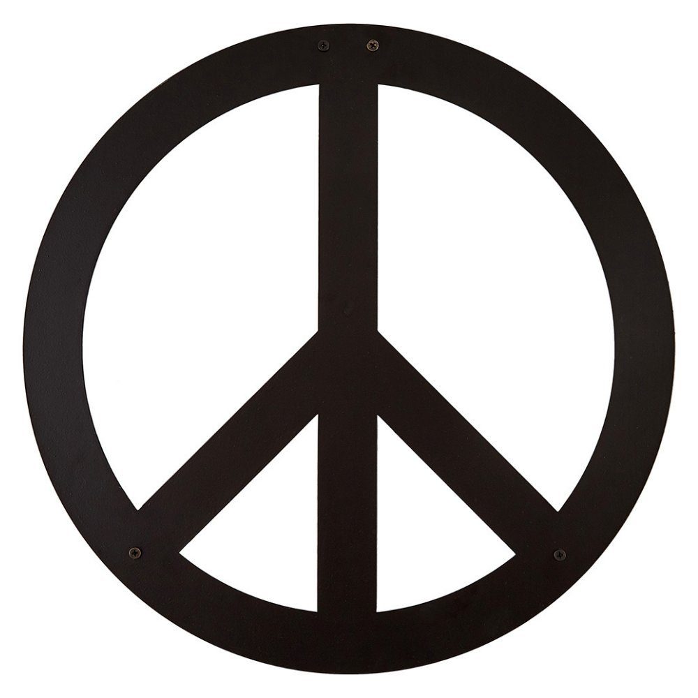Hansmeier Wanddekoobjekt Wanddeko aus Metall, Wasserfest, Für Außen & Innen, Motiv Peace. Reduzierter Preis € 24,95. Unverbindliche Preisempfehlung € 34,95