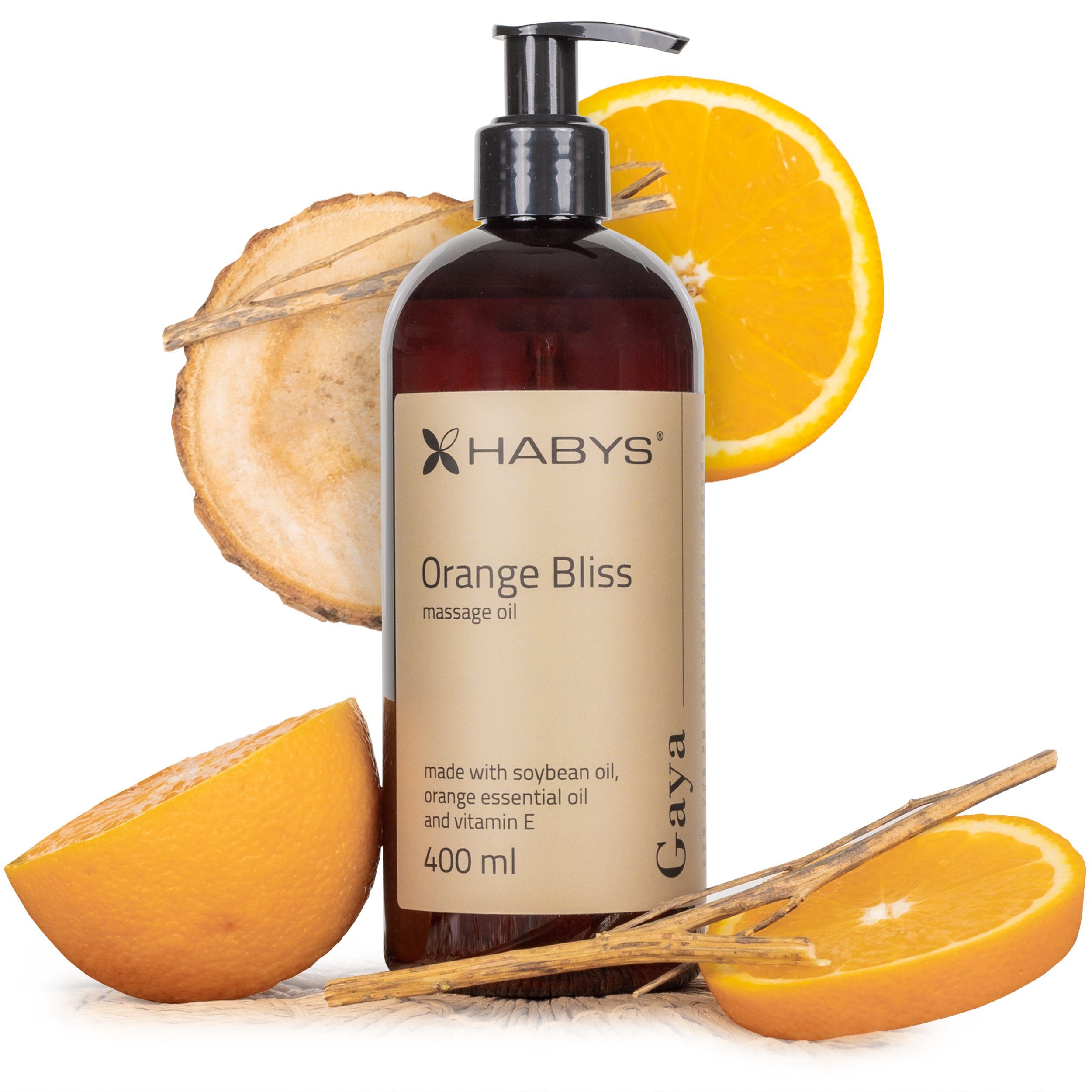 Massageöl GAYA ORANGE BLISS Öl Soja & Orangenöl 400 ml