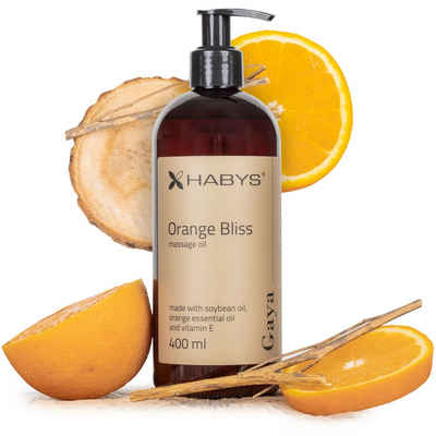 Habys Massageöl GAYA ORANGE BLISS Öl Soja & Orangenöl 400 ml