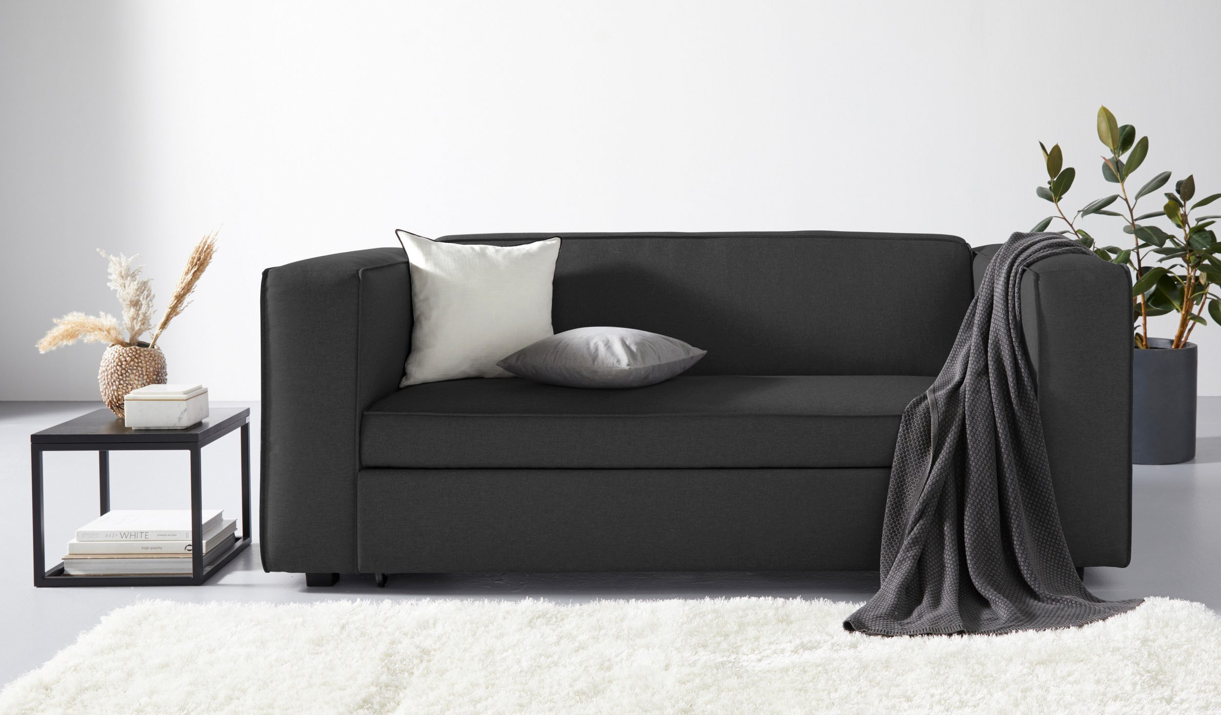 loft24 Schlafsofa Cosy, Sofa mit Schlaffunktion, Couch, Stoffbezug, modern, Breite 212 cm