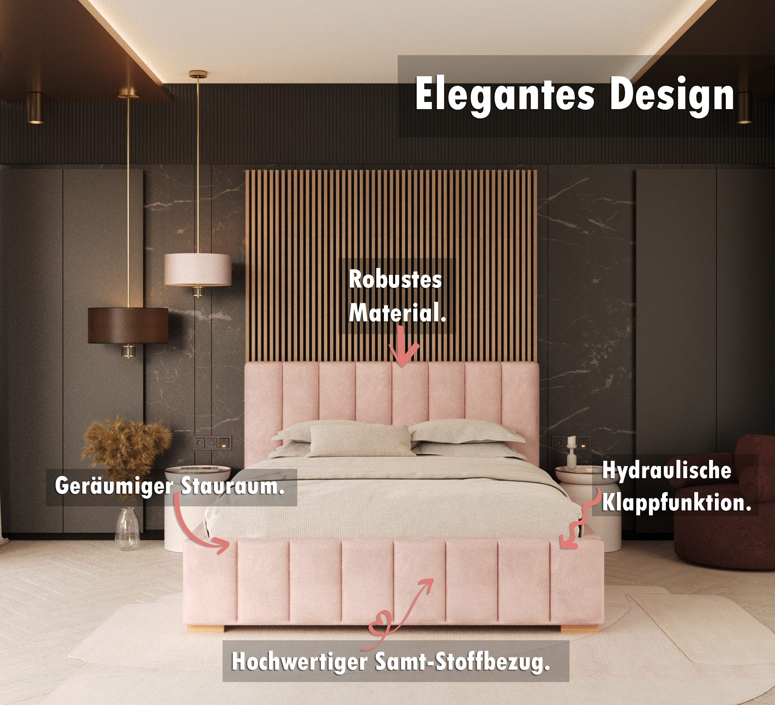 FDM Polsterbett Stauraumbett Bettgestell 90x200, 120x200, günstig online kaufen