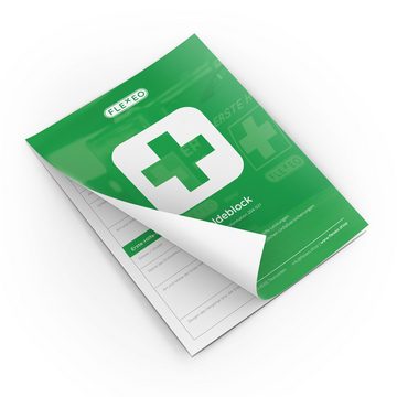 FLEXEO Erste-Hilfe-Koffer DIN 13157, (1 St), Betriebsverbandkasten inkl. Wandhalterung Komplettpaket Basic Plus