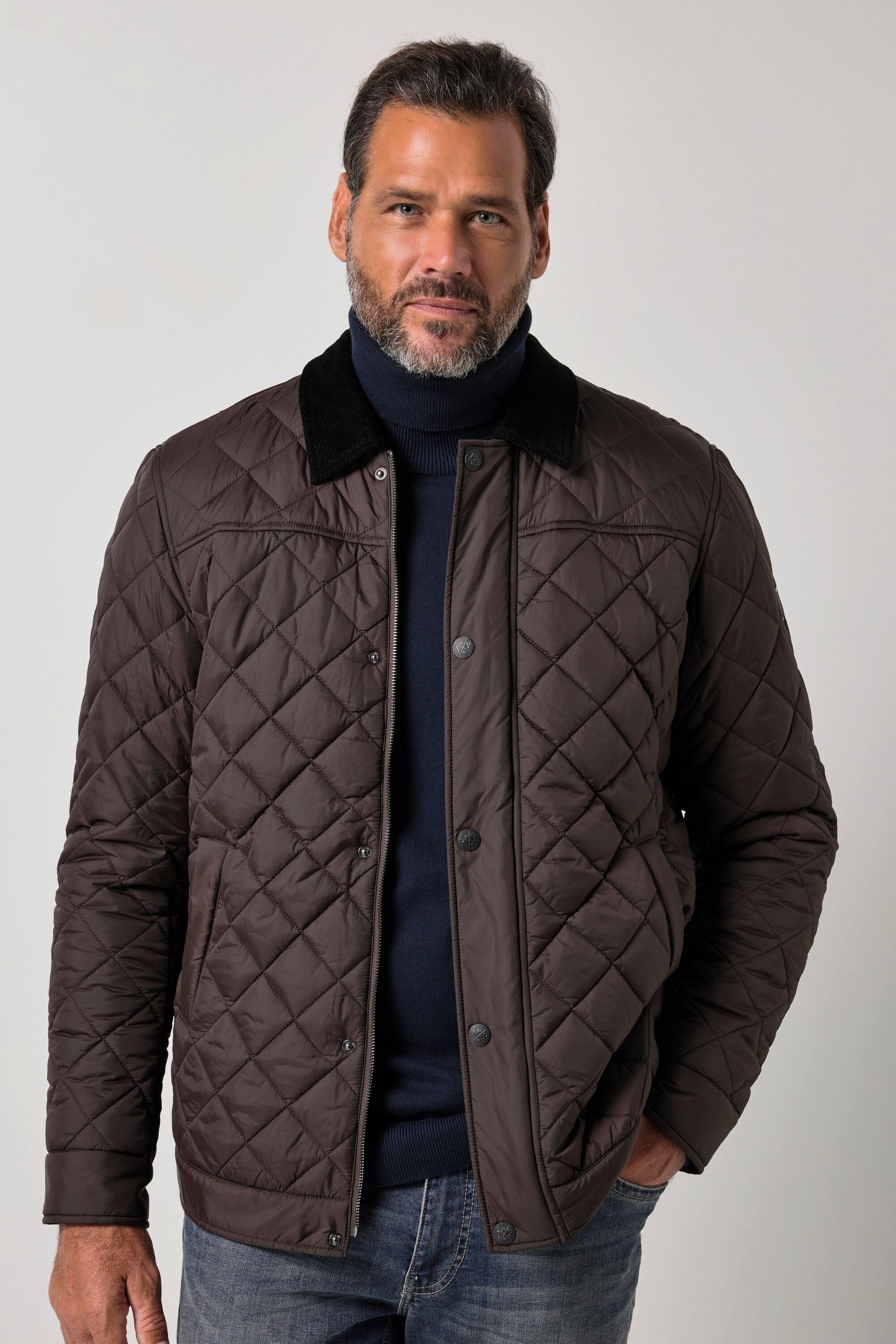 JP1880 Steppjacke Steppjacke Cordkragen Zipper