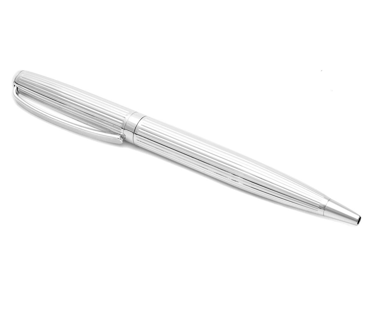 Brillibrum Drehkugelschreiber Kugelschreiber Damen Herren Silber versilbert Top Design Metall Pen Drehen Neu Geschenke Geschenkidee Kinder