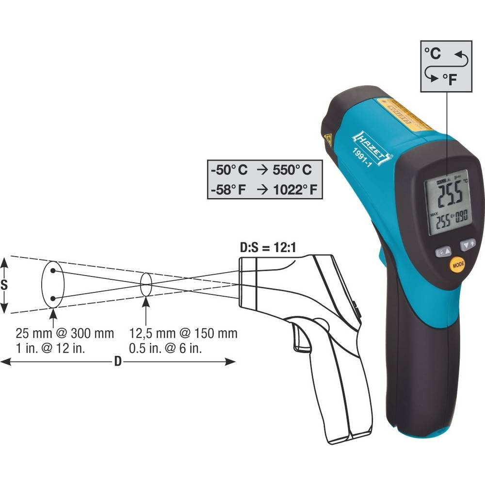 HAZET Infrarot-Thermometer Термометр