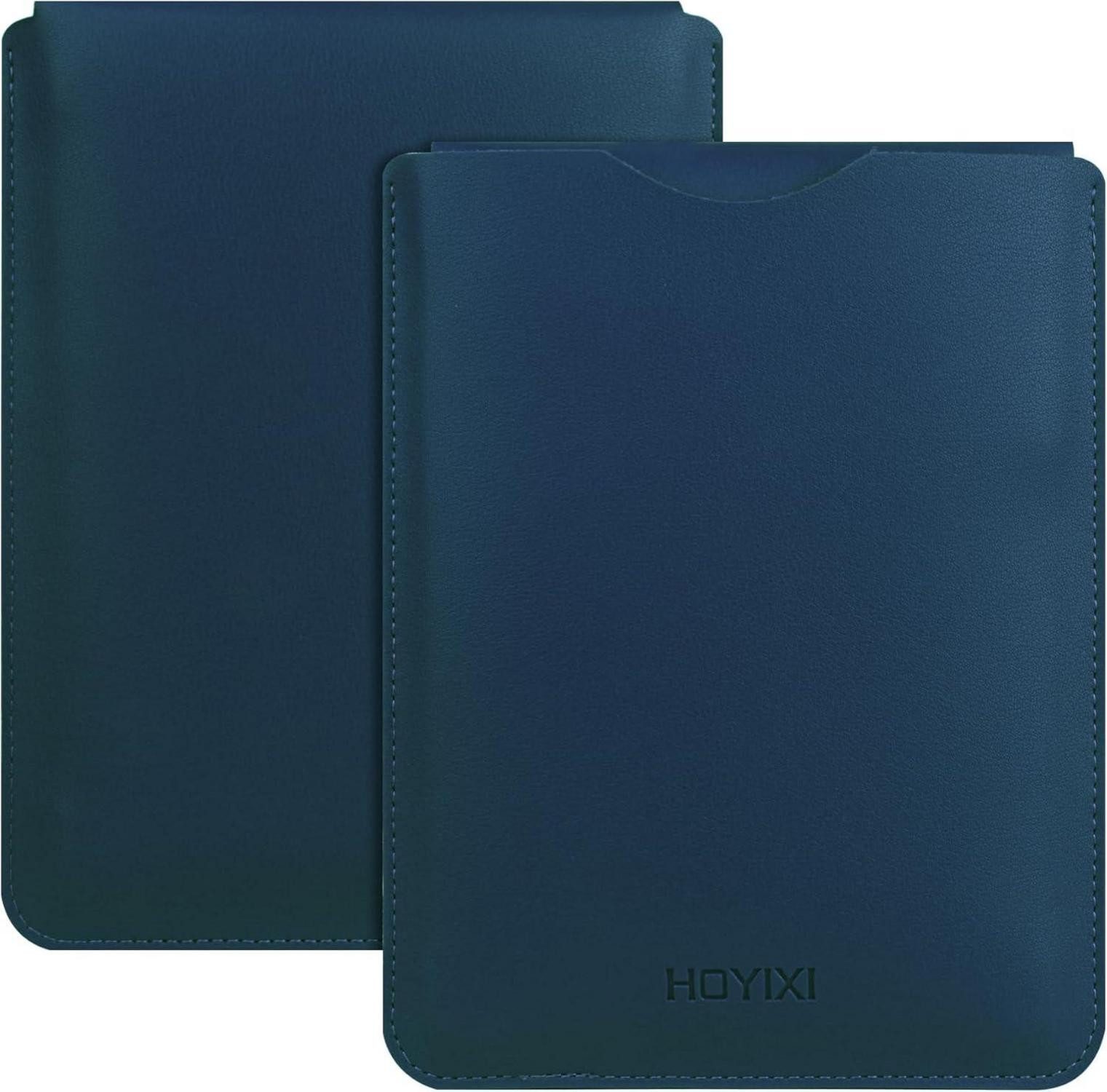 LuxusKollektion E-Reader-Hülle 6 Zoll E-Reader Hülle Blau Leder Schutzhülle Tasche Flip-In-Design